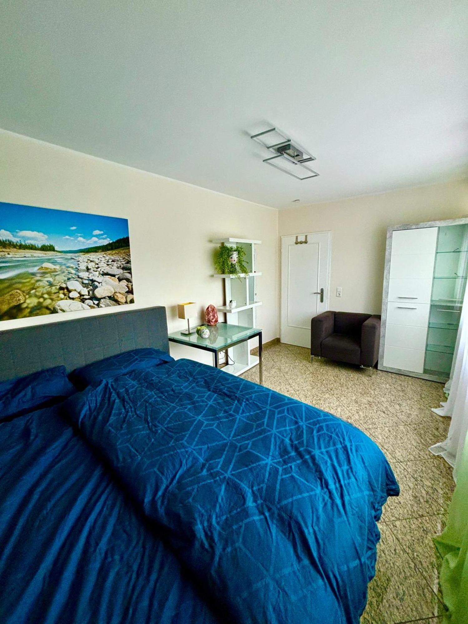 Wolkenzimmer Mit 140 Cm Bett Im Erdgeschoss Seligenstadt Bagian luar foto