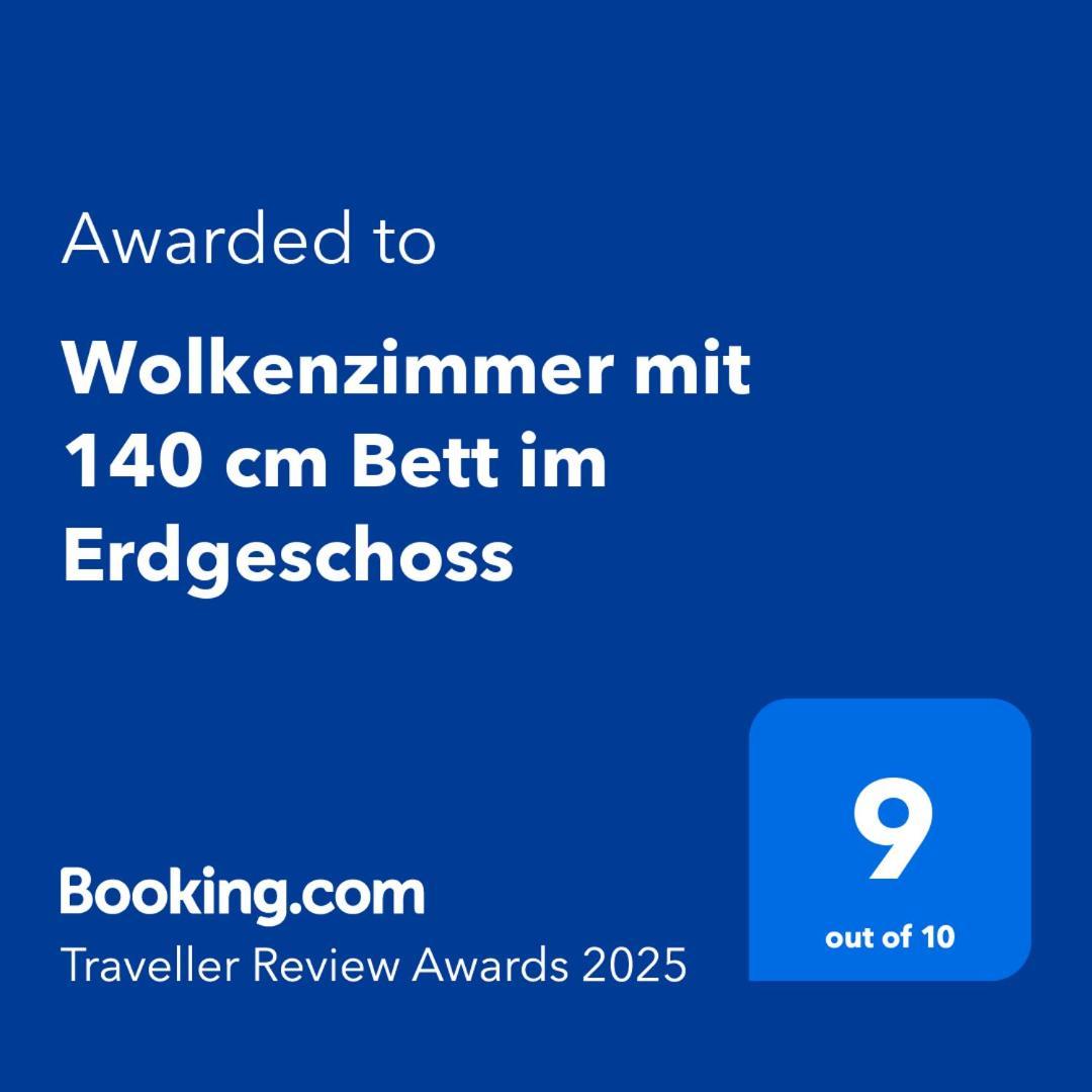 Wolkenzimmer Mit 140 Cm Bett Im Erdgeschoss Seligenstadt Bagian luar foto